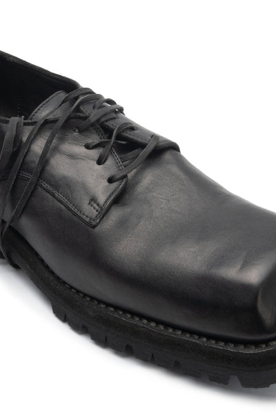 Guidi 79082V Derby Black - Horse Leather Square Toe Shoes | UJNG