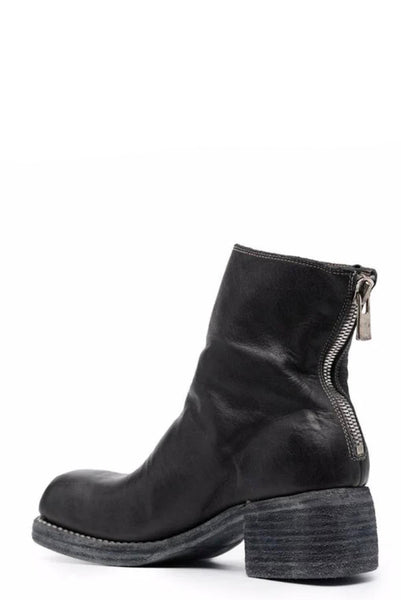 Guidi 9086 Black - Black Zip Square Toe Boots | UJNG