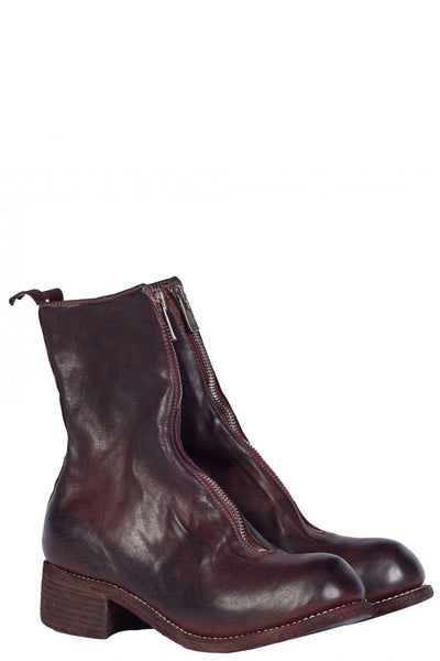 美品　GUIDI PL2　パープル グイディ GUIDI PL2 Long Front Zip Boots Double Sole （Black