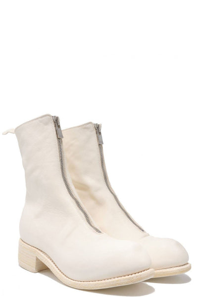 Guidi PL2 White - Horse Leather Front Zip Boots | UJNG