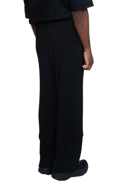 パンツ [HOMME PLISSE] WIDE SLACKS 3 BLACK Pleats Bottoms 3 Pants in Black – SVRN