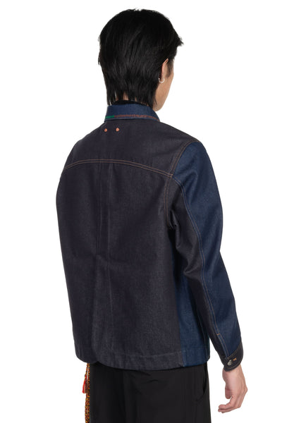 ジャケット・アウター AMERI CHECK EMBROIDERY NO COLLAR JACKET CHECK EMBROIDERY NO COLLAR JACKET