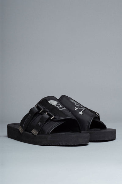 Mastermind World Black Buckle Sandals for Men | UJNG