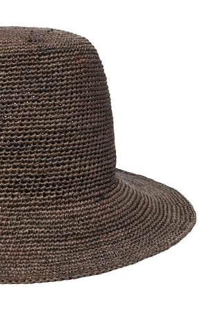 Brown Straw Crochet Hat