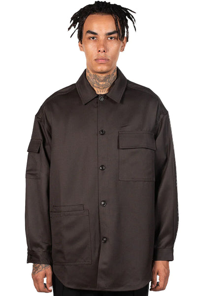 Brown Utility Long shirt