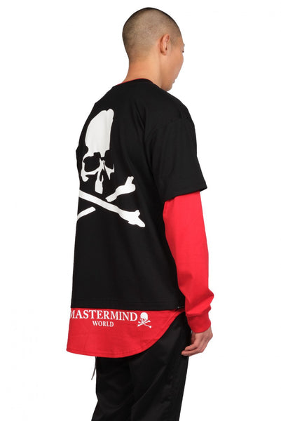 Mastermind World Black Double Layer T-shirt for Men | UJNG