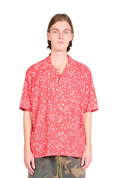 Rhude Red Bandana Hawaiian Shirt for Men