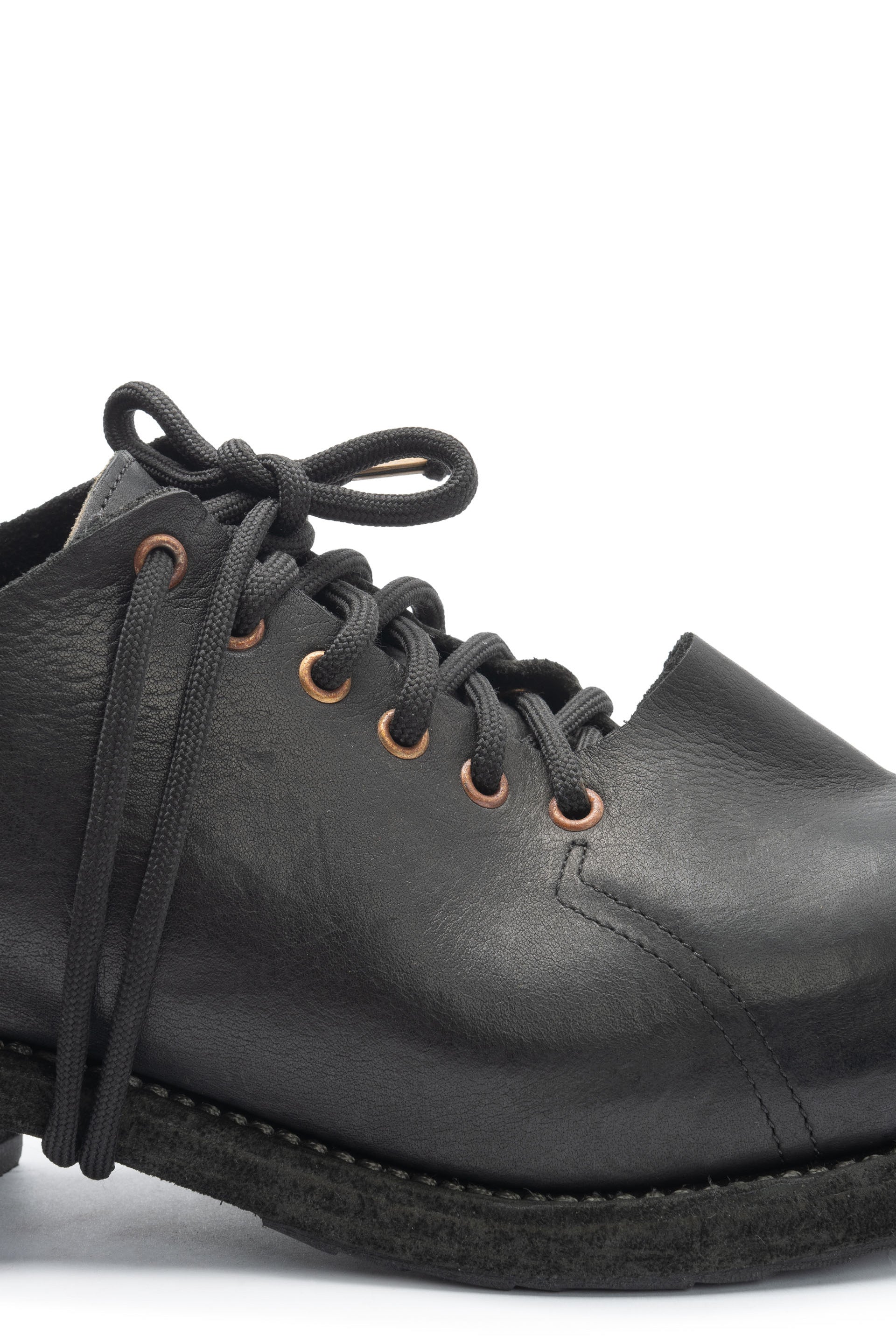 Guidi 2091 Groppone Black - Cow Leather Derby | UJNG