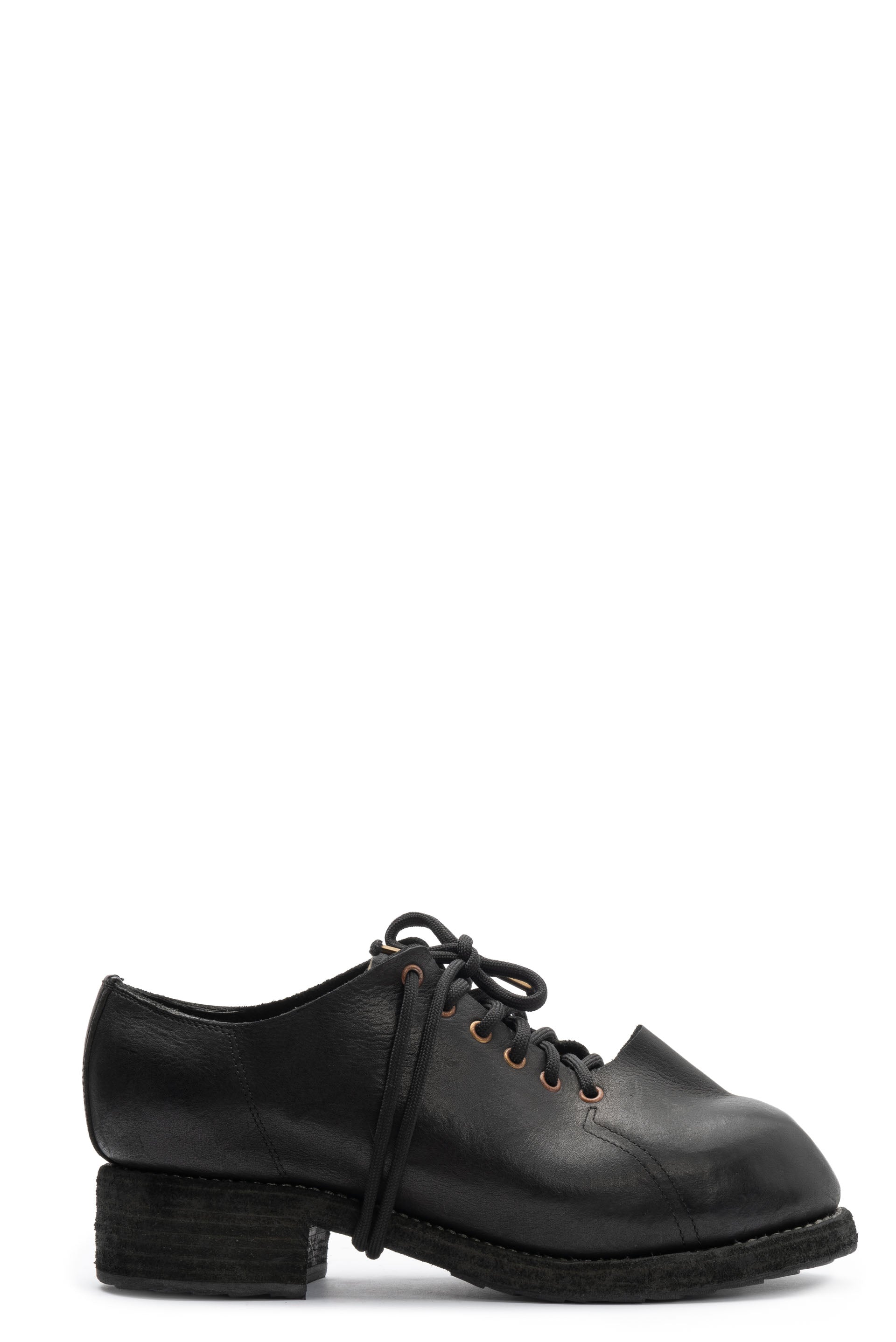 Guidi 2091 Groppone Black - Cow Leather Derby | UJNG
