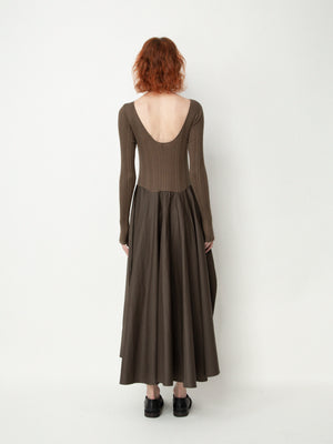 ii sense Wood-Long Sleeves Dress