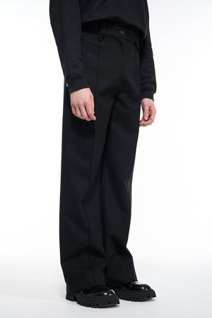 Attempt Black Wool Trousers