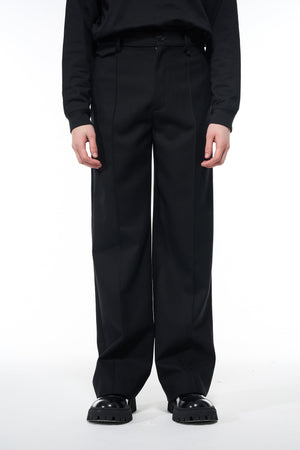 Attempt Black Wool Trousers