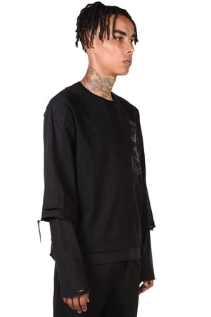 Black Double Layer T-shirt