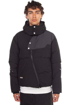 C2H4 Black Arc Sculpture Puffer Jacket