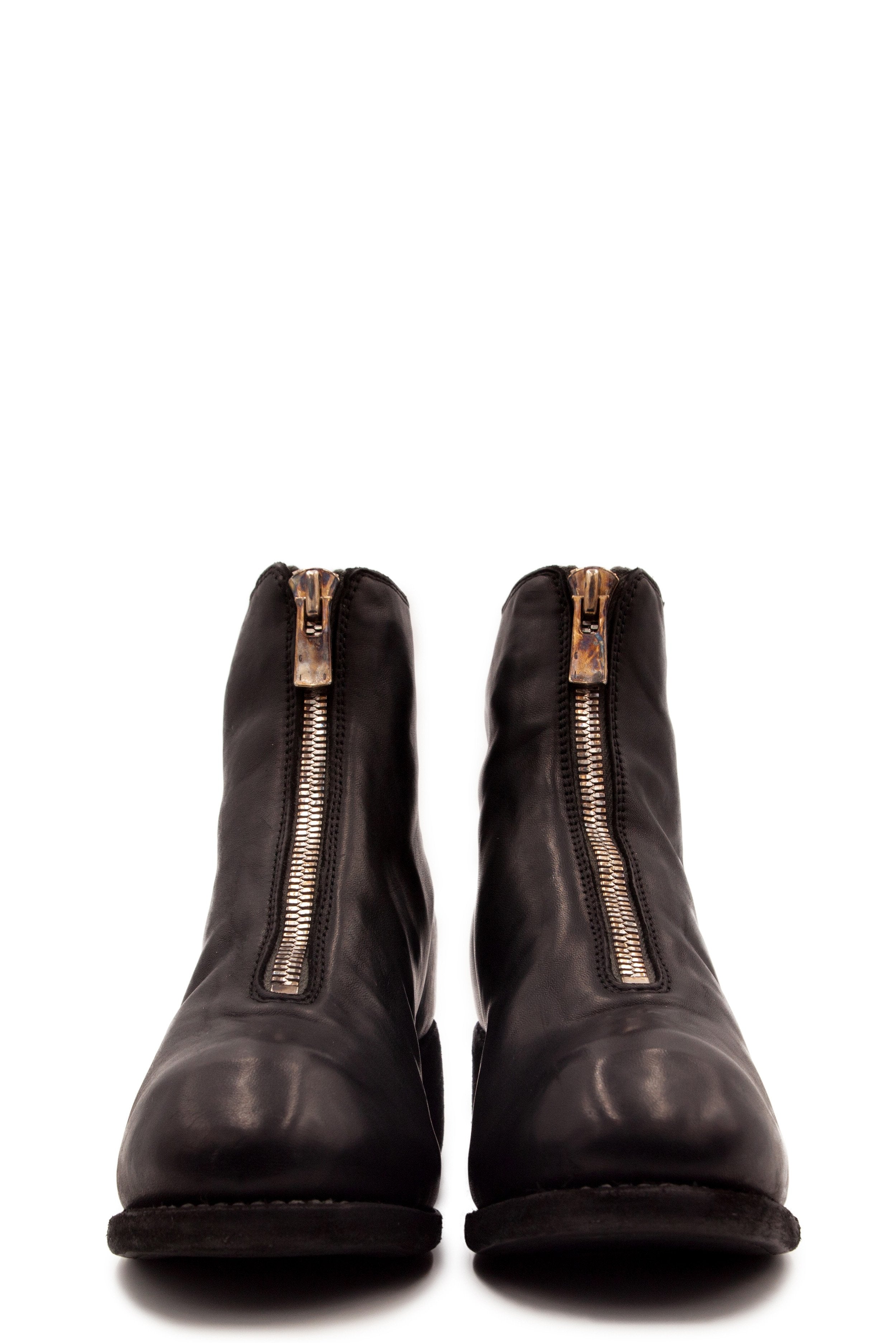 Guidi PL1 Black - Front ZIp Boots | UJNG