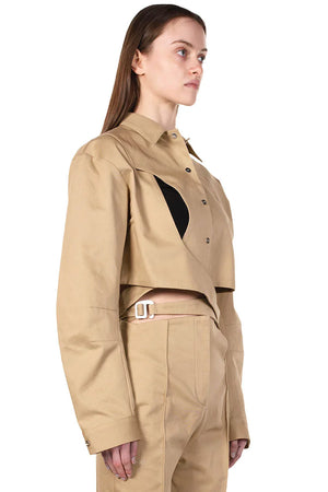 Heliot Emil Beige Cropped Jacket