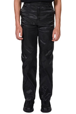 Heliot Emil Black Liquid Metal Trousers