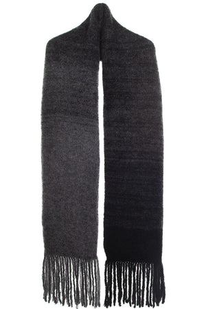 Isabel Benanato Black and Grey Brushed Mohair Scarf