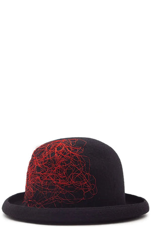 Isabel Benenato Embroidery Felt Hat