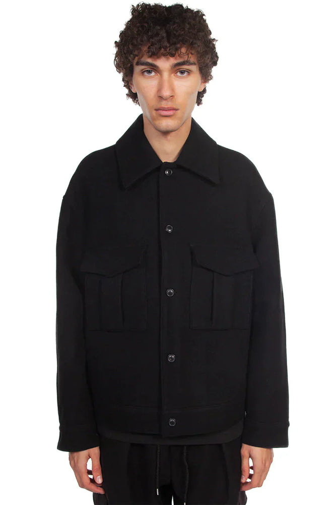 Lownn Black Utility Jacket for Men