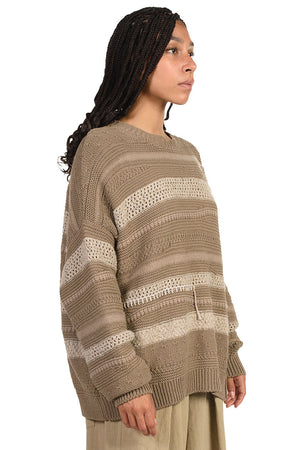 Monica Cordera Taupe Patched Sweater