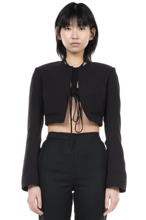 Oude Waag Round Neck Cropped Blazer