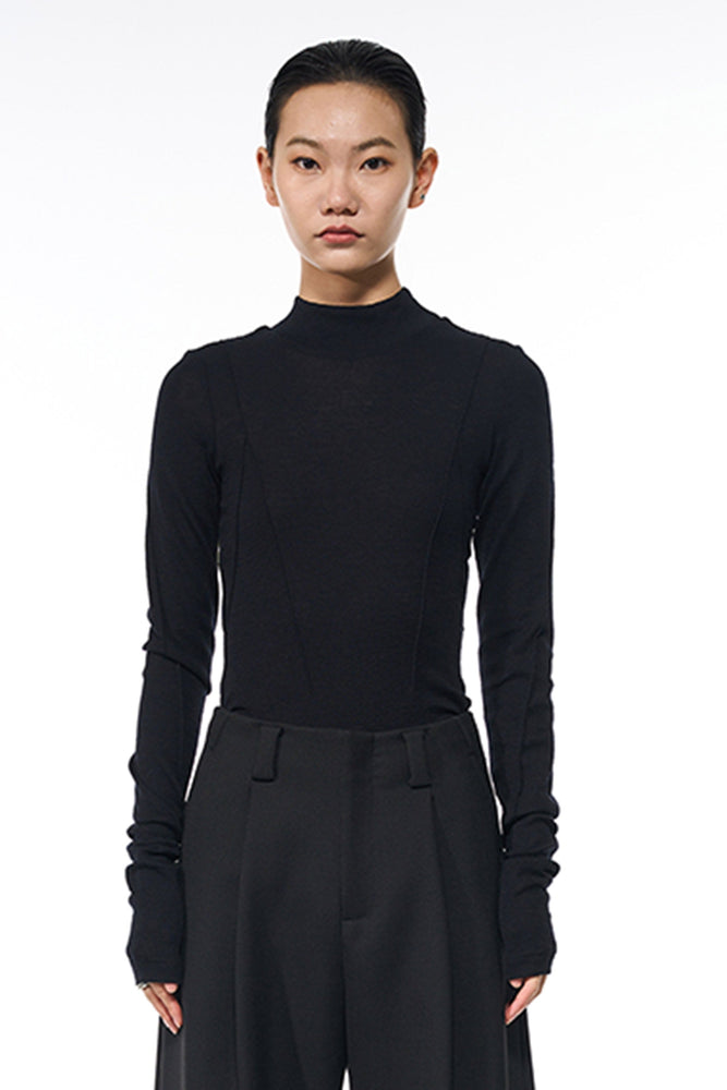 Attempt Black Wool Sweater