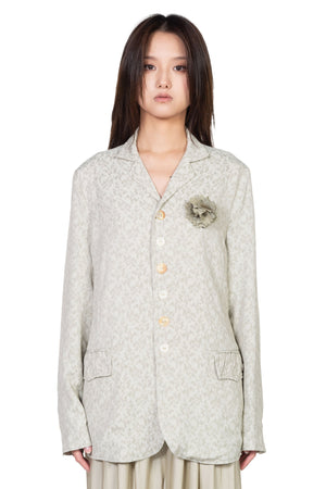 A Tentative Atelier Floral Jacquard Blazer