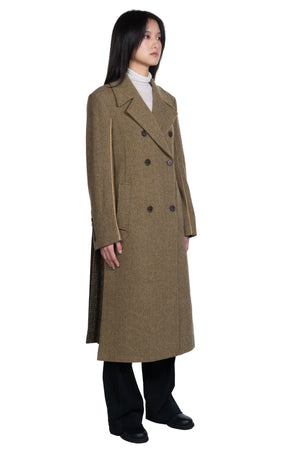 Andersson Bell Chloe Herringbone Back Pleats Coat