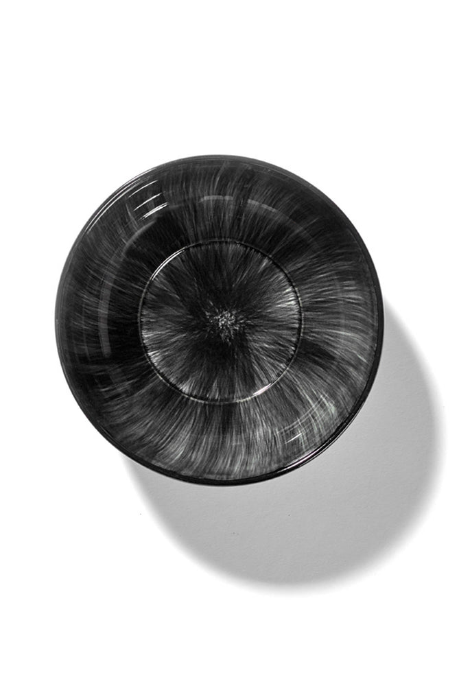 aan serax HIGH PLATE DÉ OFF-WHITE/BLACK VAR C