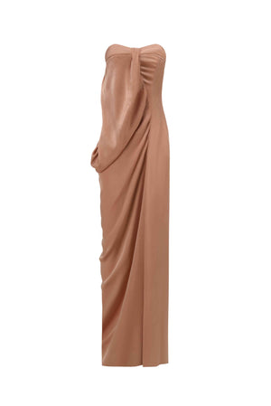 Asymmetric Draped Dress Shell Pink