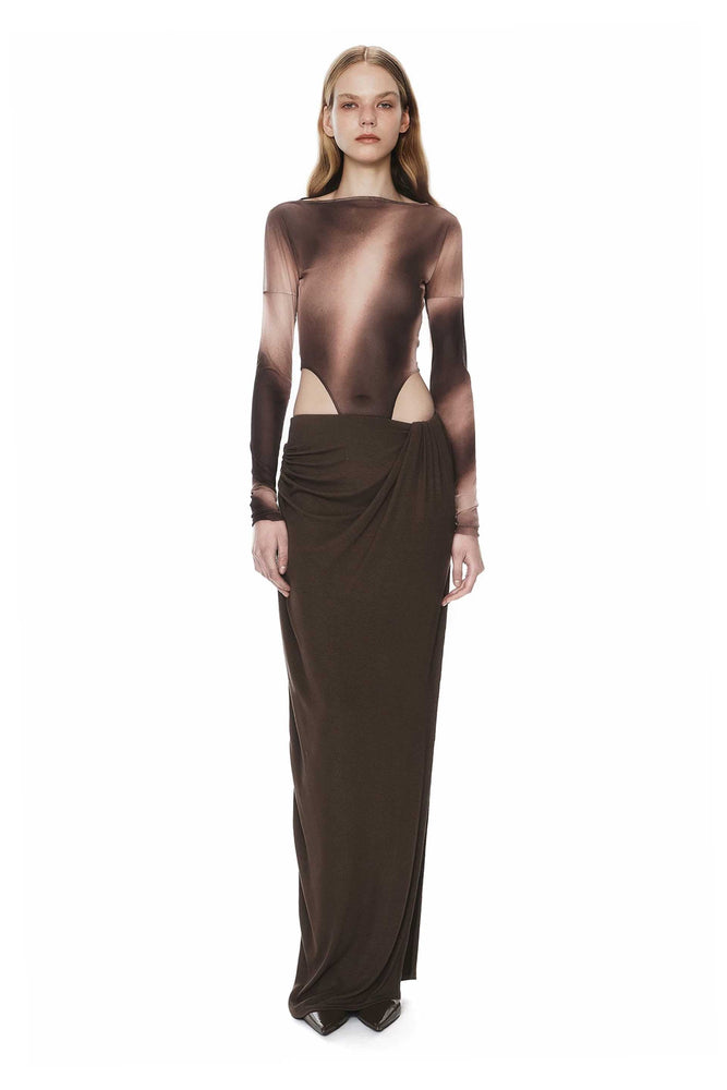 Asymmetric Draped Skirt