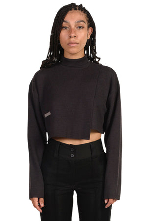 C2H4 Asymmetrical Turtleneck Sweater