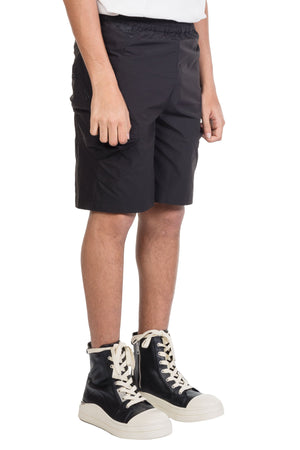 Attempt Black Irregular Pocket Shorts 