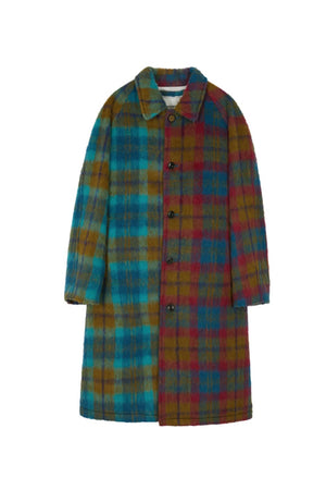 Andersson Bell Harrycheck Balmacaan Shaggy Wool Coat