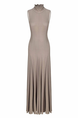 Backless Flora Maxi Dress Forest Grey