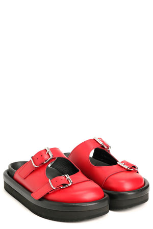 Belted Sandal Red