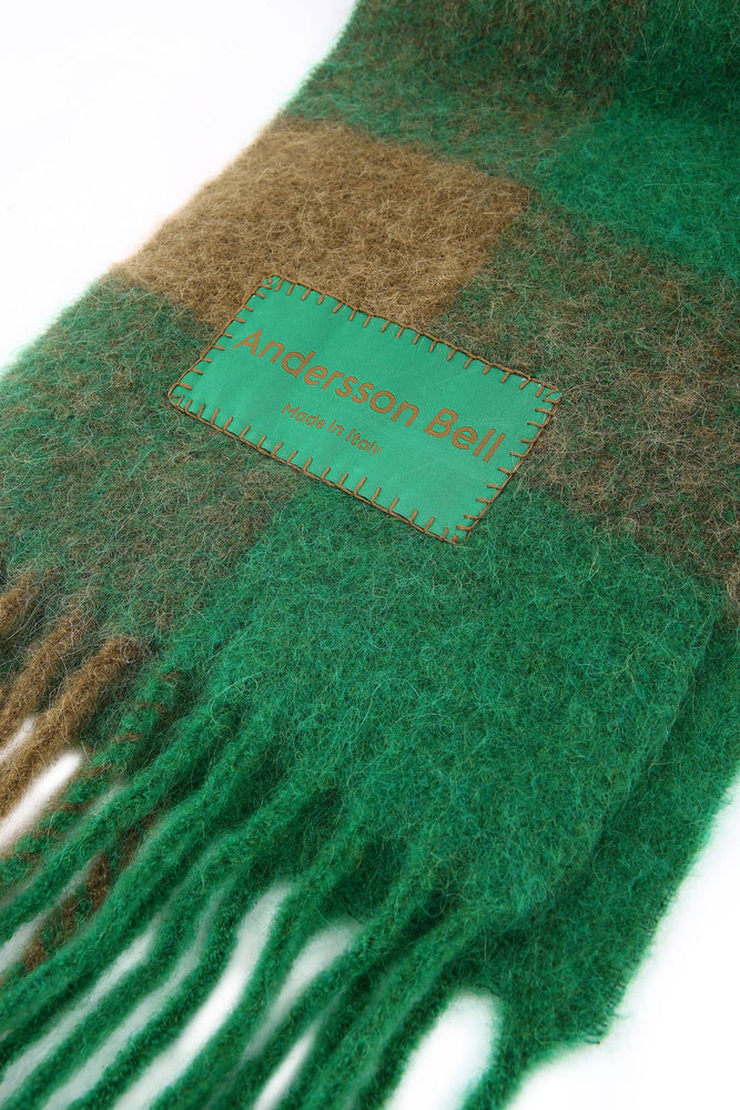 Billy New Check Scarf Green