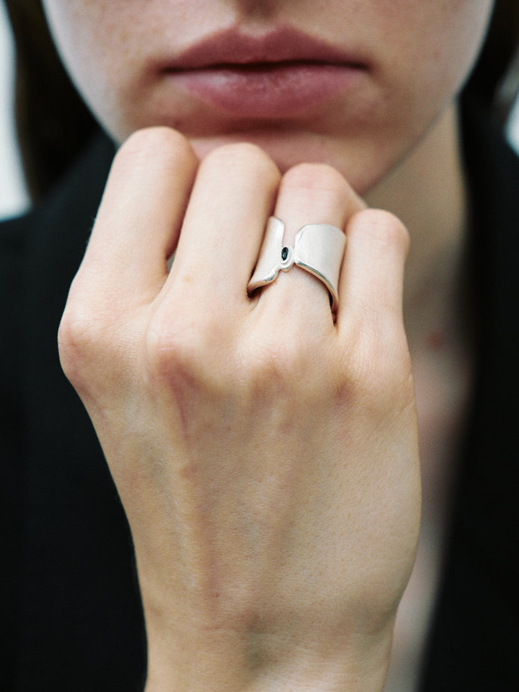Black Onyx Collar Ring