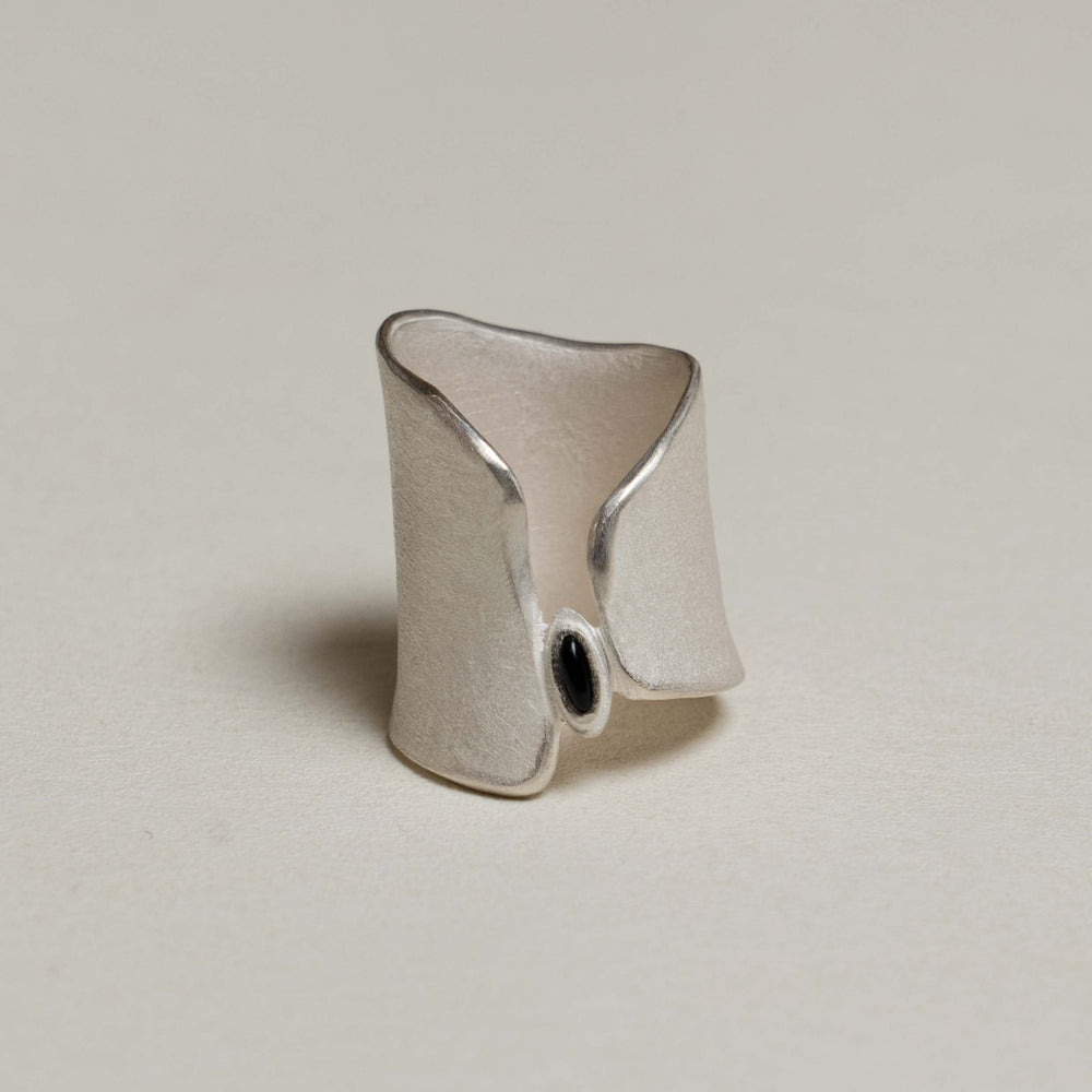 Black Onyx Collar Ring