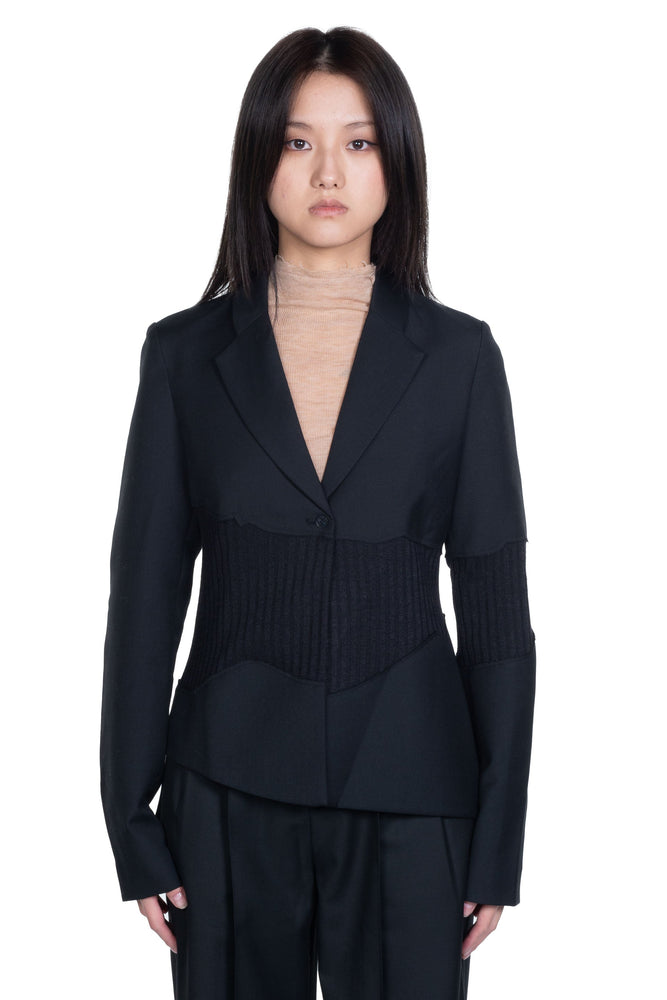 ii sense Black Smart Cut Suit Jacket