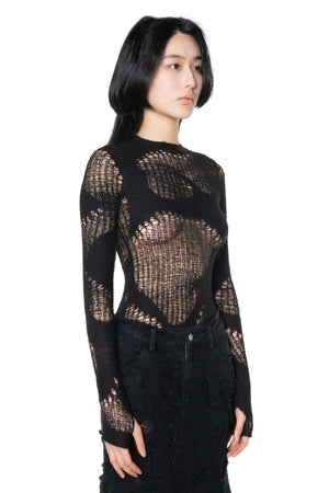 Black Topography Bodysuit