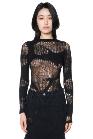 Black Topography Bodysuit