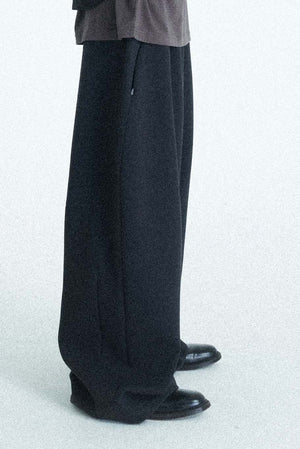 Black Wide Leg Knit Pants