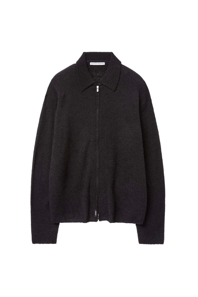 Boucle Zip Shirt Black