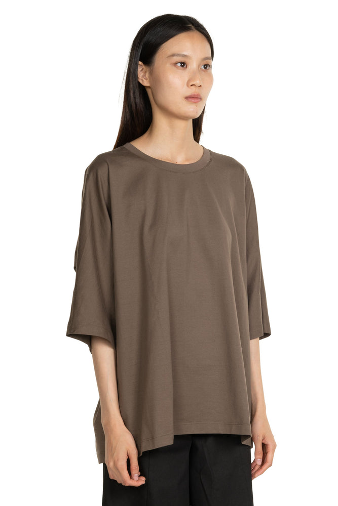 Brown T-shirt With Round Neck