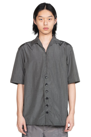 Peng Tai Button Zip Working Shirt Moon Mist