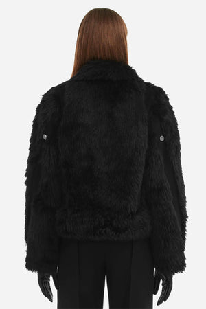 C2h4 Arch Panelled Fur Jacket