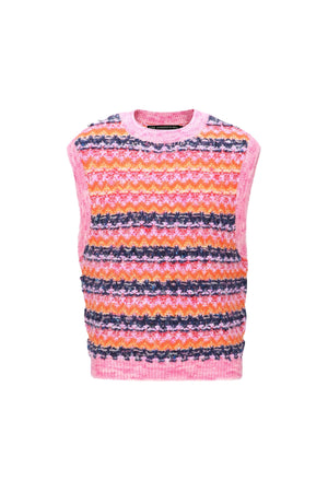 Candy Crewneck Vest Pink