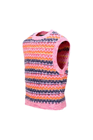 Candy Crewneck Vest Pink